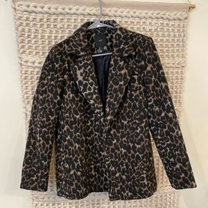 Cheetah print blazer - never worn